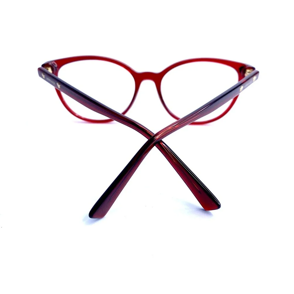 Versace Red Clear Oval Glasses Gold Medusa Logos MOD 3256 388 52 17 140